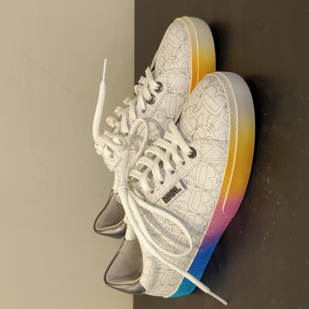 Karl lagerfeld rainbow sole sneakers sz. 7